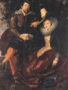 Selbstbildnis mit Isabella Brant in der Geibblattlaube (mk05) Peter Paul Rubens